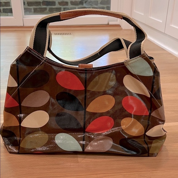 Orla Kiely Iconic Leaf Pattern HandBag - Vintage - Picture 1 of 10